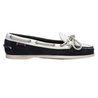 Sebago Womens/Ladies Nina Suede Bala Moccasin (Navy/White) - Size UK 3.5