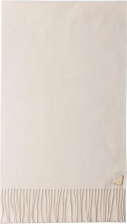 Prada Accessoires, Dames, Beige, ONE Size, Kasjmier, Sciarpa Zijde en Kasjmier Sjaal