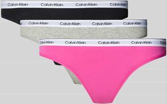 Calvin Klein Underwear String mit elastischem Bund im 3er-Pack in Pink, Gr&ouml;&szlig;e XL