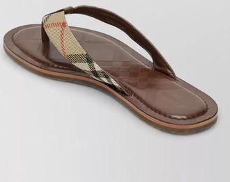 Burberry slides and flip flops patterned strap