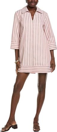 English Factory Stripe Collared Mini Dress