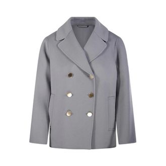 Max Mara Jassen, Dames, Grijs, M, Wol, Margot Wool Jacket