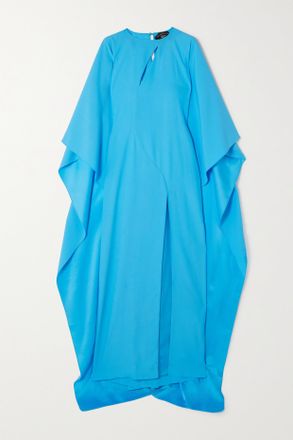 Taller Marmo + Net Sustain Caftano Cut-out In Cr&ecirc;pe Fantastica - Blu