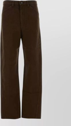 Christophe Lemaire wide leg denim jeans belt loops pockets