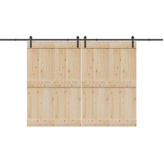 vidaXL Vidaxl - Kit De Herrajes Para Puertas Correderas Acero Negro 400 Cm