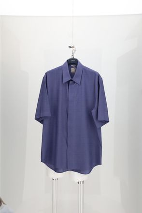 Dior Mens Shirt Cannage Dark Blue Lyocell; Other Fibres