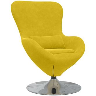 vidaXL Vidaxl - Sill&oacute;n Huevo Amarillo 63 X 73 X 90 Cm Terciopelo