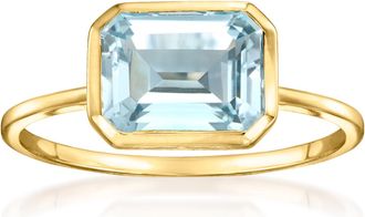 Ross-Simons Sky Blue Topaz Ring in 14kt Yellow Gold