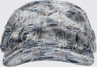 Diesel Cappello Diesel in denim di cotone sfrangiato