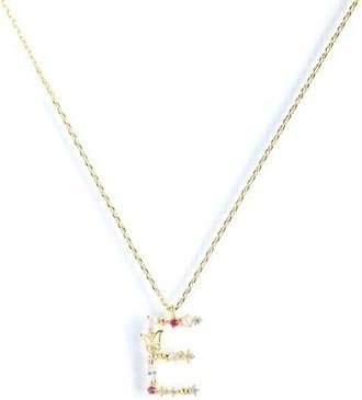 Girls Crew Flutterfly Initial Necklace in Gold at Nordstrom
