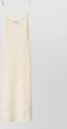 Fabiana Filippi crochet maxi dress open knit scoop neckline