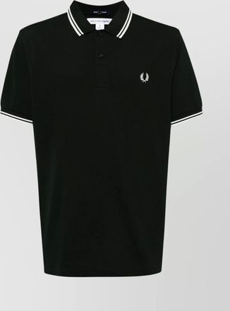 Comme Des Garçons embroidered polo shirt slogan print