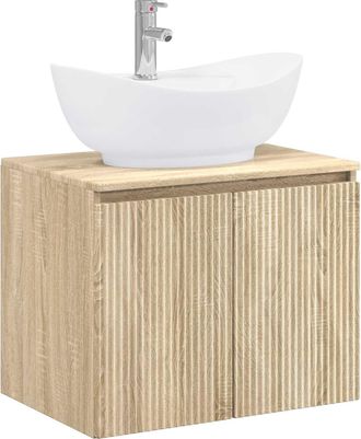 vidaXL Juego De Muebles De Ba&ntilde;o Roble Sonoma Madera De Ingenier&iacute;a Vidaxl