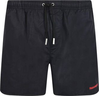 Dsquared2 Mens Icon Logo Swim Shorts in Black Nylon - Size X-Small
