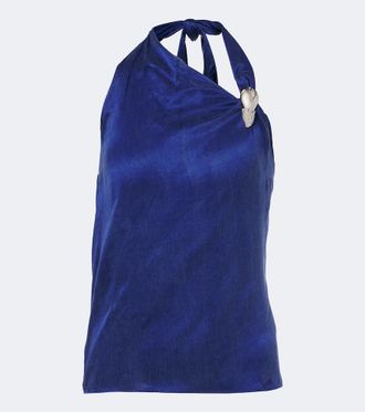 Jacques Wei Top asimmetrico con scollo allamericana