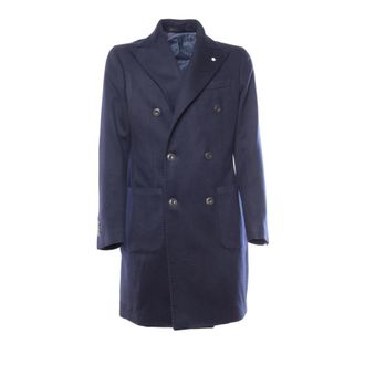 Lubiam Jas - Heren - Mantel - Blauw - XL - Leer - Jassen