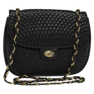Bally Tweedehands leren schoudertassen - Dames - Pre-owned - Zwart - Maat: ONE Size Leer