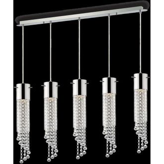 Dmora L&aacute;mpara Colgante Nurallao, Estructura De Vidrio, Transparente