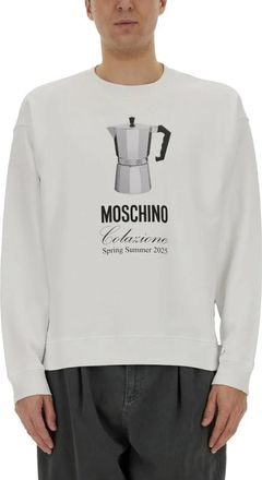Moschino Sweatshirts - Heren - Sweatshirts - Wit - L - Katoen - Hoodies & sweatvesten