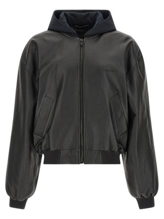 Balenciaga Black Lamb Leather Leather Mens Jacket