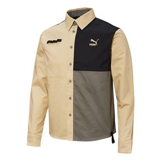 Puma Outdoor Logo Shirt Beige Black Brown 532188-12
