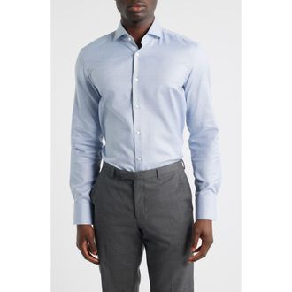 BOSS H-Hank Kent Dress Shirt in Light/Pastel Blue at Nordstrom, Size 14.5R
