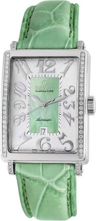 Gevril Group Glamour Automatic Green Dial Ladies Watch 6206NE