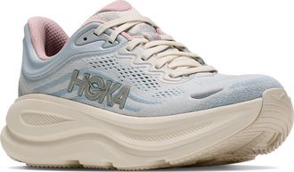Hoka One One Bondi 9 Glimmer Running Shoe in Alabaster/mineral Blue at Nordstrom, Size 10.5