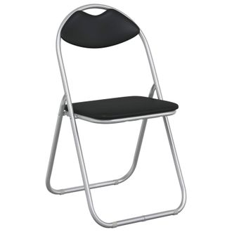 vidaXL Silla Plegable 8 Pcs Negro Y Gris 48 X 43,5 X 81 Cm Vidaxl