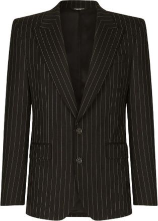 Dolce & Gabbana Blazers - Heren - Blazers - Zwart - 2XL - Wol - Jassen