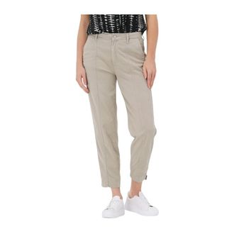 Simple Soft-ten Geweven Broek in Zand - Dames - Vrijetijds broeken - Beige - S - Broeken