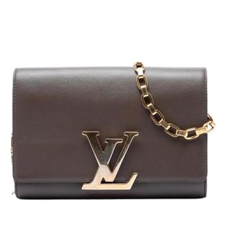 Louis Vuitton Pre-owned Louise Chain MM - Dames - Pre-owned - Grijs - Maat: ONE Size Leer