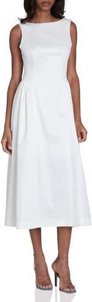 Avec Les Filles Fit & Flare Midi Dress in White at Nordstrom Rack, Size 10