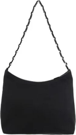 Ferragamo Pre-owned Shoulder Bags, female, Black, Size: ONE SIZE Pre-owned Canvas shoulder-bags