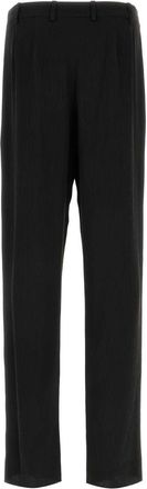 Saint Laurent Mens Droit Trousers Black Silk