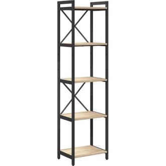 vidaXL Bookcase Sonoma oak 40 x 30 x 153 cm Engineered wood Vidaxl