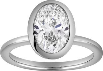 LuvMyJewelry Veradis 14K Gold 2.50 Ct Oval Lab Grown Diamond Engagement Ring