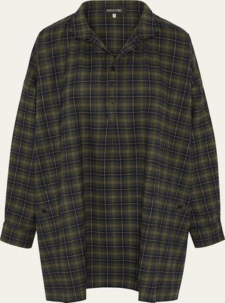 Eskandar Wide A-Line Artists Smock (Long Plus Length)