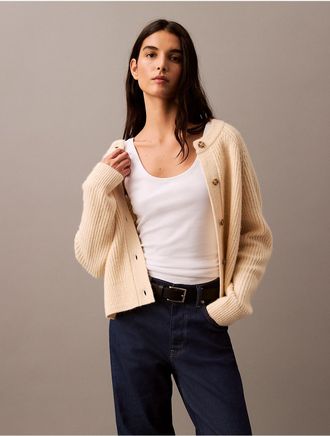 Calvin Klein Womens Soft Cotton Scoopneck Tank Top - White - XS