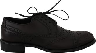 Dolce & Gabbana Zwarte Leren Wingtip Oxford Dresschoenen