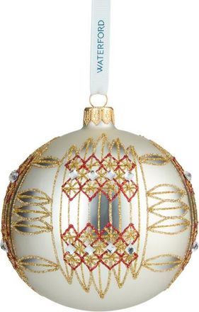 Waterford Holiday Heirlooms Dungarvan Glass Ornament in Multi Ivory at Nordstrom