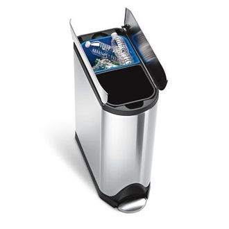 Simplehuman 40L dual compartment butterfly step can in Brushed at Nordstrom
