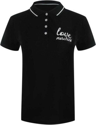 Love Moschino Dames/Dames Geborduurd Logo Poloshirt (Zwart)
