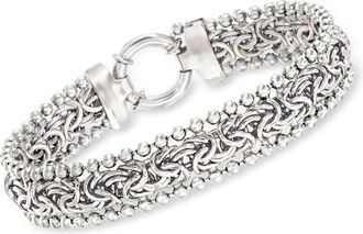 Ross-Simons Byzantine Beaded Bracelet in Sterling Silver