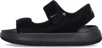 Nike Schoenen, Heren, Zwart, 44 EU, Zwarte platte sandalen met klittenbandsluiting