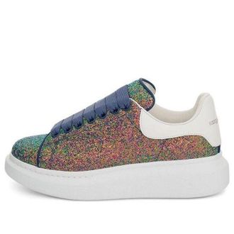 Alexander McQueen (WMNS) Alexander McQueen Oversized Sneaker Glitter Petrol Blue 558944W4MC23138