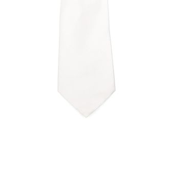 Canali Silk with Satin Finish Necktie - White