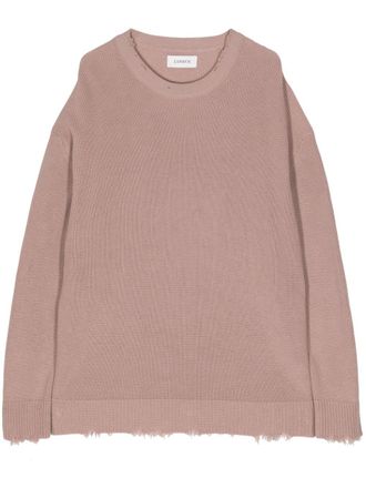 Laneus distressed cotton jumper - men - Cotton - 50 - Pink