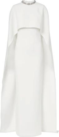 Roland Mouret Abito lungo con cristalli - Bianco