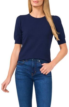 CeCe by Cynthia Steffe Puff Sleeve Sweater in Classic Navy at Nordstrom, Size X-Small